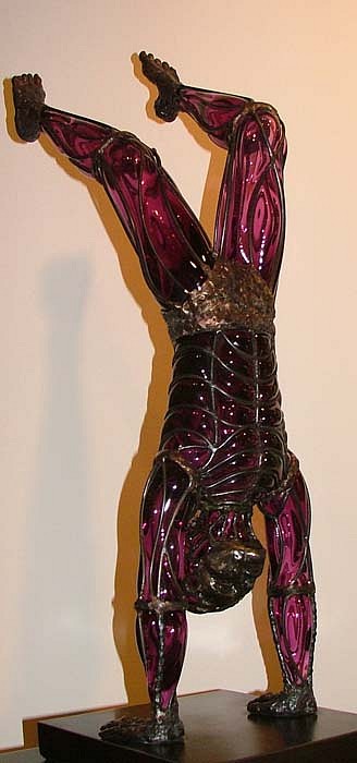 David Bennett, Falling Handstand in Amethyst, 2006
Glass Sculpture