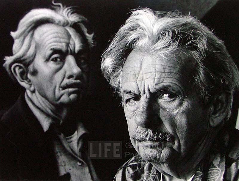 Alfred Eisenstaedt, Thomas Hart Benton Stands in Front of Self-Portrait
Silver Gelatin Print, 11 x 14 inches