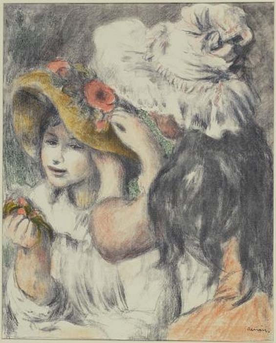 Pierre Auguste Renoir, Le Chapeau Épinglé, 1897
Color Lithograph, 23 5/8 x 19 1/4 inches