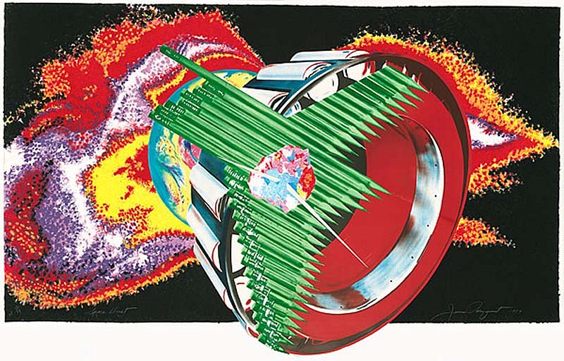 James Rosenquist, Space Dust, 1988 - 1989
Colored, Pressed Paper Pulp, 66 1/2 x 105 1/4 inches