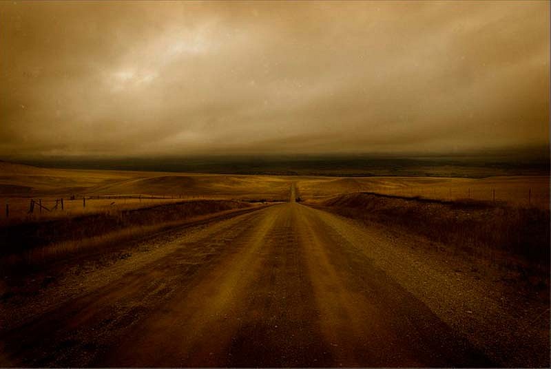 Jack Spencer, Road to Livingston, Montana, 2006
Archival Pigment Print with Mixed Media Glaze, 36 x 53 1/8 inches