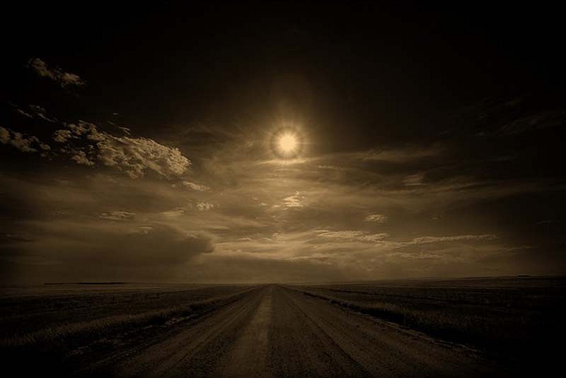 Jack Spencer, Ring Around the Sun, Badlands, SD, 2007
Archival Pigment Print with Mixed Media Glaze, 36 x 50 7/8 inches