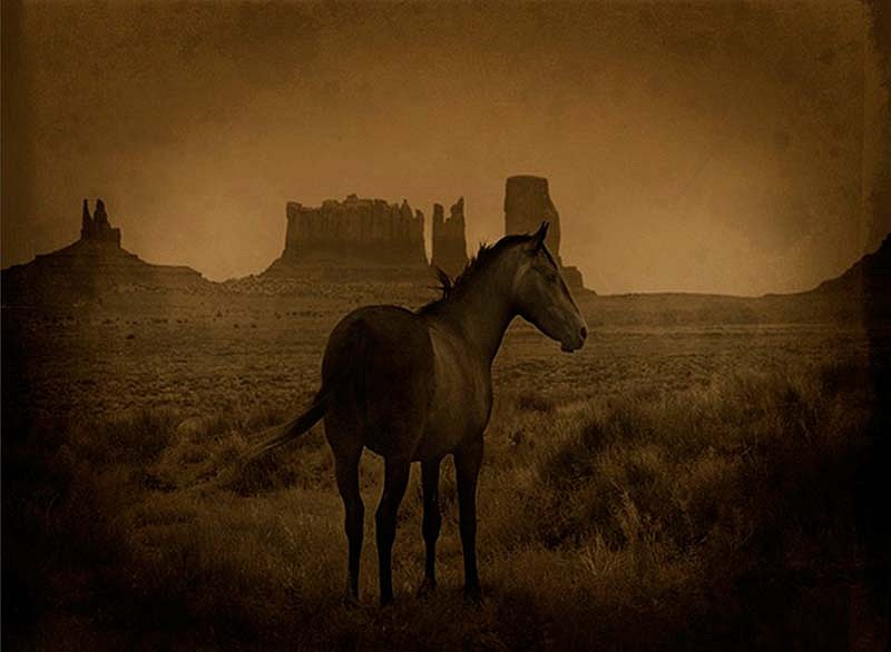 Jack Spencer, Mustang/Monument Valley, Utah, 2007
Archival Pigment Print with Mixed Media Glaze, 36 x 48 inches