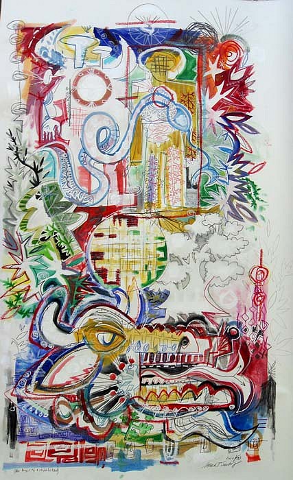 Mark T. Smith, Tools of the Charlatan, 2010
Mixed Media on Paper, 52 x 32 inches