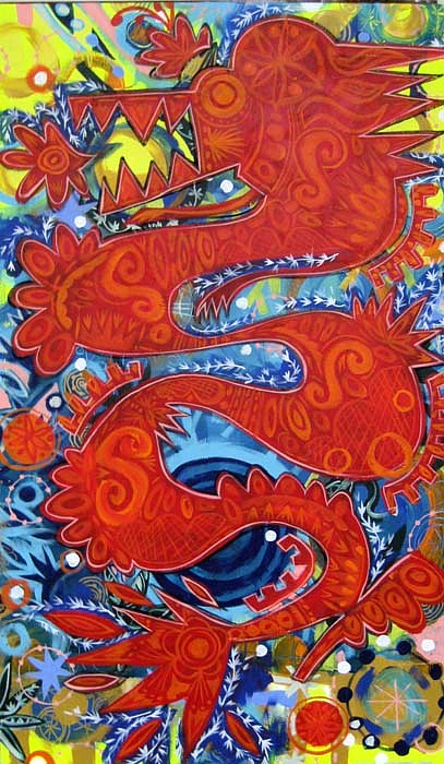 Mark T. Smith, Good Luck Dragon, 2009
Mixed Media on Canvas, 60 x 36 inches
