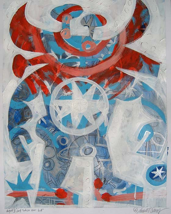 Mark T. Smith, White Star Bull, 2009
Mixed Media on Paper, 22 x 19 inches