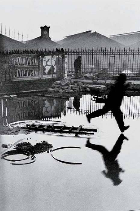 Henri Cartier-Bresson, Behind the Gare Saint-Lazare, 1932
Silver Gelatin Print, 17 1/2 x 11 7/10 inches