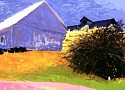 Wolf Kahn, Barn and Forsythia III
2003, Serigraph on Paper
