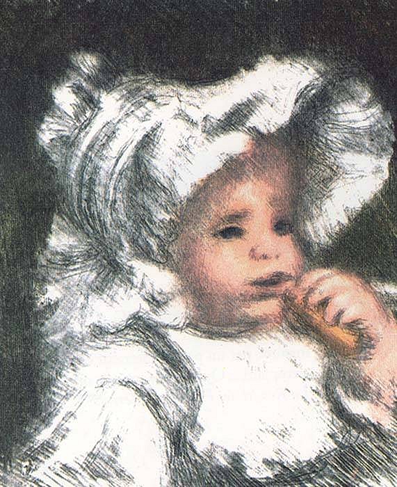 Pierre Auguste Renoir, L'Enfant au Buiscuit, 1898
Color Lithograph, 24 5/8 x 18 1/2 inches