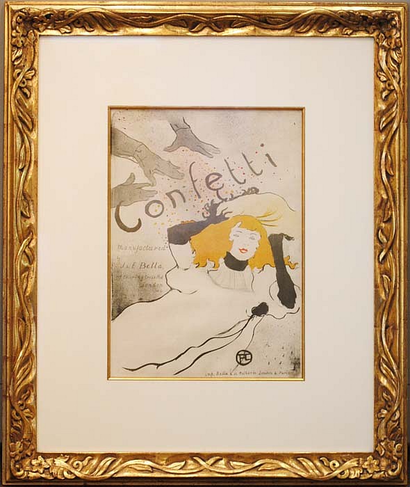 Henri de Toulouse-Lautrec, Confetti, ca. 1893
Original Brush, Spatter and Crayon Lithograph, 22 1/4 x 17 1/2 inches