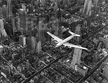 Margaret Bourke-White -&nbsp;Margaret Bourke-White DC-4 Flying Over New York City