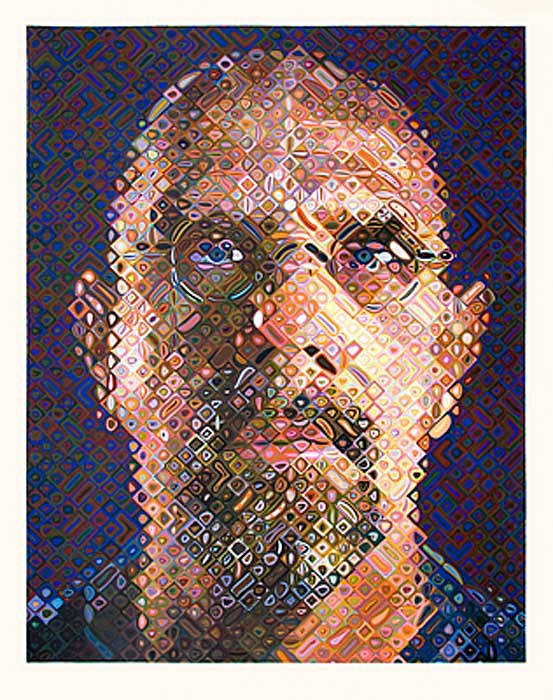 Chuck Close, Self-Portrait, 2007
Screenprint in 203 Colors, 74 1/2 x 57 3/4 inches