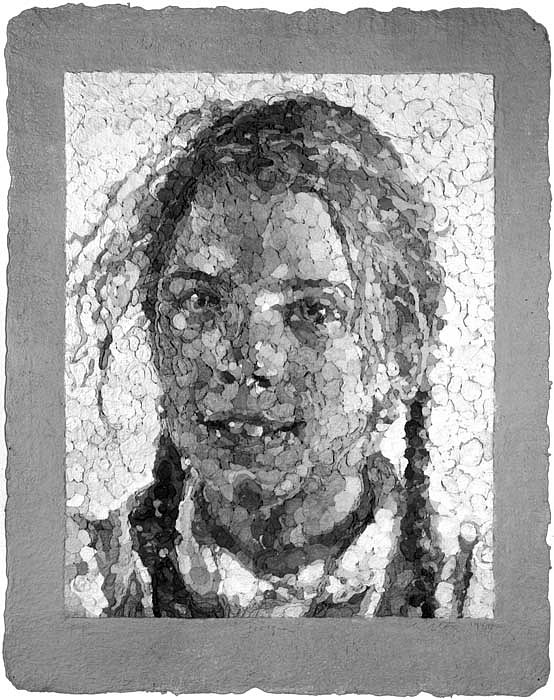 Chuck Close, Georgia, 1984
Handmade Paper Pulp, 56 x 44 inches