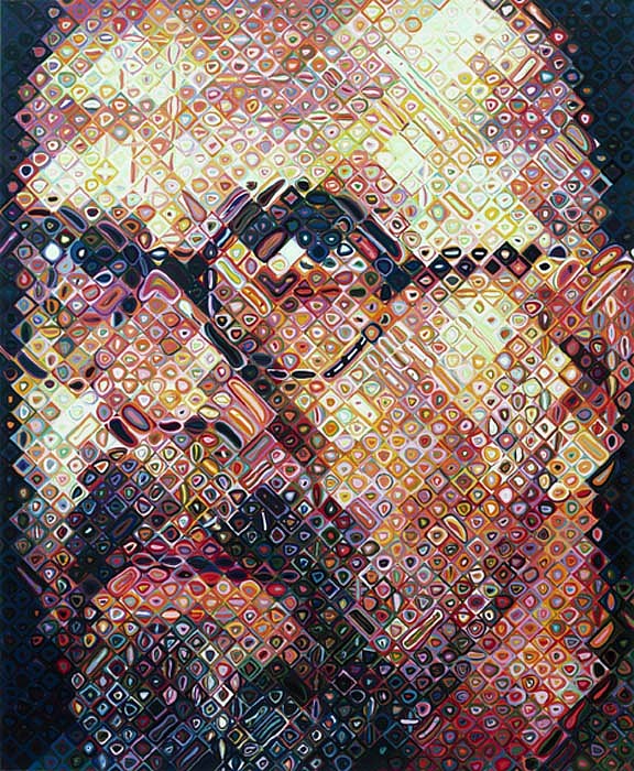 Chuck Close, Self-Portrait, 2000
111-Color Silkscreen, 65 1/2 x 54 1/8 inches