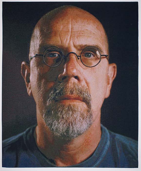 Chuck Close, Self-Portrait, Color, 2007
Jacquard Tapestry, 103 x 79 inches