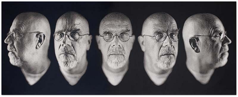 Chuck Close, Self-Portrait, Five Part, State I, 2009
Jacquard Tapestry, 74 x 185 inches
