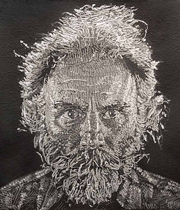 Chuck Close, Lucas, 2006
Paper/Pulp in 9 Colors, 48 x 40 inches