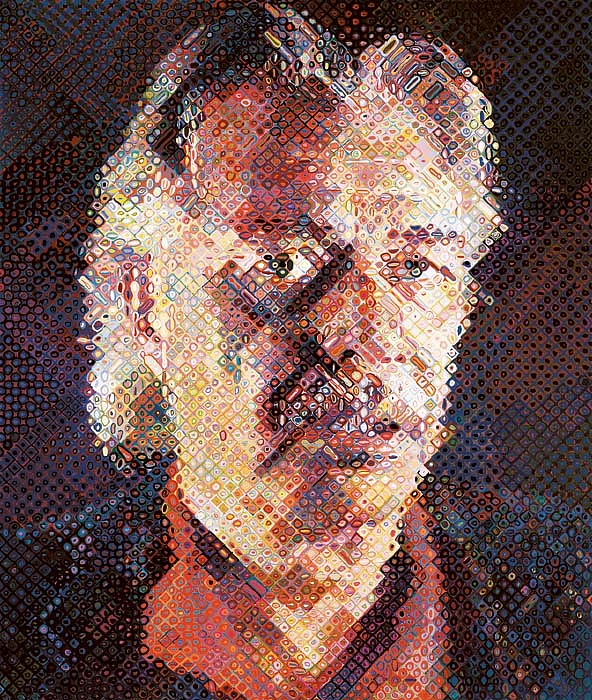Chuck Close, John, 1998
126-Color Silkscreen, 64 1/2 x 54 1/2 inches