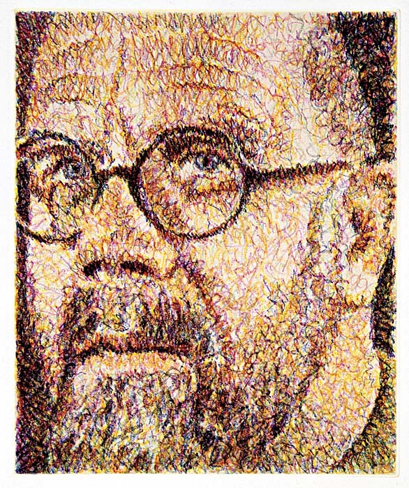 Chuck Close, Self-Portrait/Scribble/Etching, 2000
Softground Etching from 12 Color Plates, 18 1/4 x 15 1/4 inches