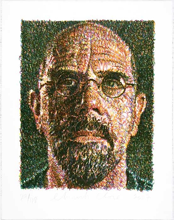 Chuck Close, Self-Portrait, 2007
10-Color Screenprint, 28 1/2 x 22 3/4 inches