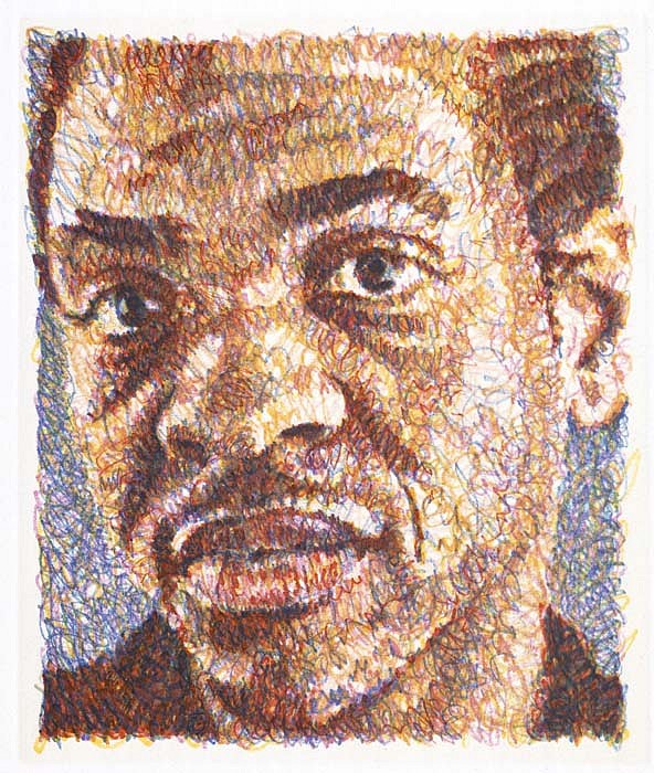 Chuck Close, Lyle, 2000
8-Color Softground Etching, 18 1/4 x 15 1/4 inches