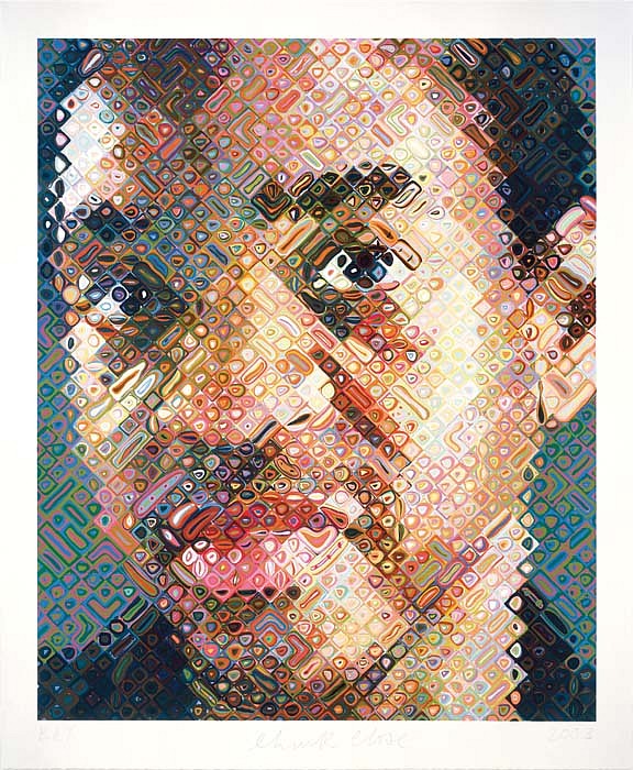 Chuck Close, Lyle, 2003
149-Color Silkscreen, 65 1/2 x 53 7/8 inches