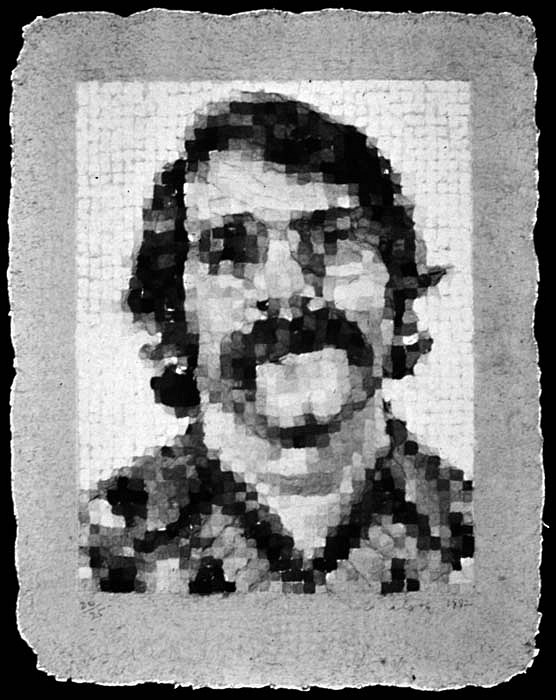 Chuck Close, Robert Manipulated, 1982
Handmade Paper, 35 x 26 3/4 inches