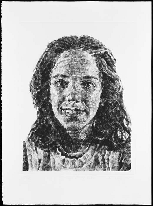 Chuck Close, Georgia Fingerprint (State II), 1985
Direct Gravure Etching, 30 x 22 inches