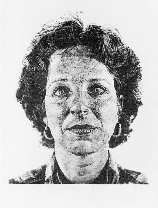 Chuck Close, Leslie/Fingerprint, 1986
Direct Gravure Etching, 54 1/8 x 40 3/8 inches