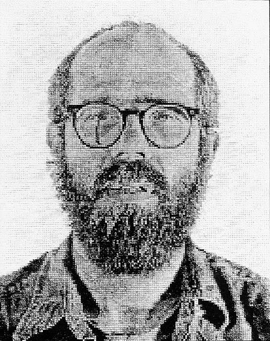 Chuck Close, Self-Portrait, White Ink, 1978
Etching & Aquatint, 54 x 41 inches