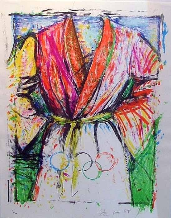 Jim Dine, Olympic Robe, 1988
Serigraph on Panel, 35 x 27  inches