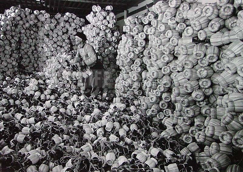 Alfred Eisenstaedt, Chianti Flasks in the Storeroom of the Bottling Plant of Barone Ricasoli Vineyards at Brolio, Near Siena, Italy, 1947
Vintage Silver Gelatin Print, 11 x 14 inches