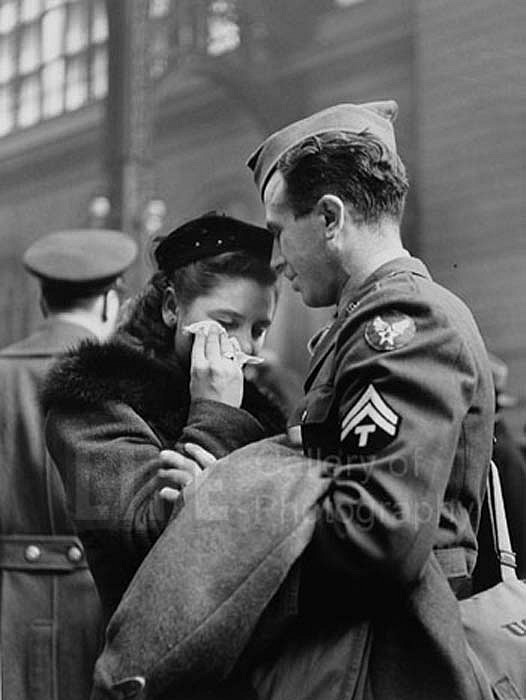 Alfred Eisenstaedt, A Soldier's Farewell, Penn Station, Woman with Handkerchief, 1944
Silver Gelatin Print, 14 x 11 inches