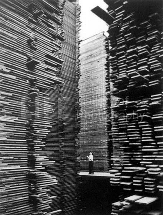 Alfred Eisenstaedt, Lumberyard, Seattle, Washington, 1937
Silver Gelatin Print, 14 x 11 inches