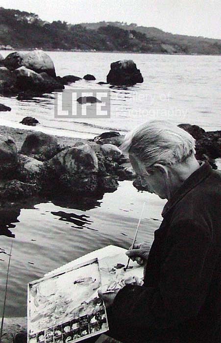 Alfred Eisenstaedt, Thomas Hart Benton Painting by the Shore in Martha's Vineyard, 1938
Vintage Silver Gelatin Print, 13 x 8 1/2 inches