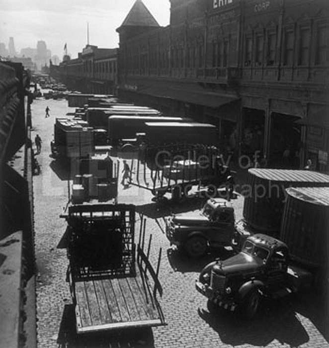 Andreas Feininger, Street Entrances to Hudson River Pier Sheds, New York, 1952
Silver Gelatin Print, 16 x 20 inches