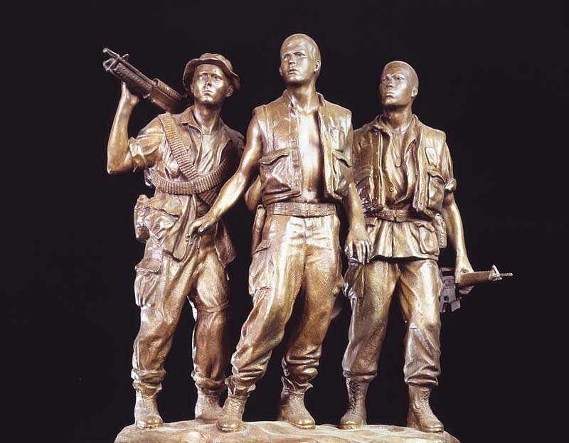 Frederick Hart, Three Soldiers (Study for the Vietnam Veterans Memorial), 1984
Bronze Sculpture, 20 x 15 7/8 x 8 1/4 inches