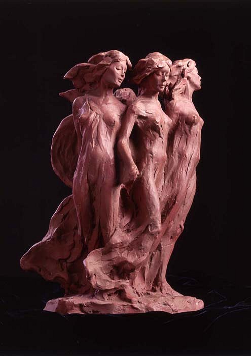 Frederick Hart, Daughters of Odessa, Maquette, 1999
Cast Marble Sculpture, 12 1/4 x 9 x 5 1/2 inches