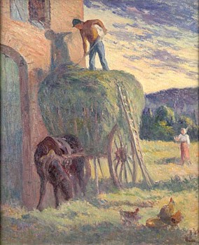 Maximilien Luce -&nbsp;Maximilien Luce La Charrette de Foin