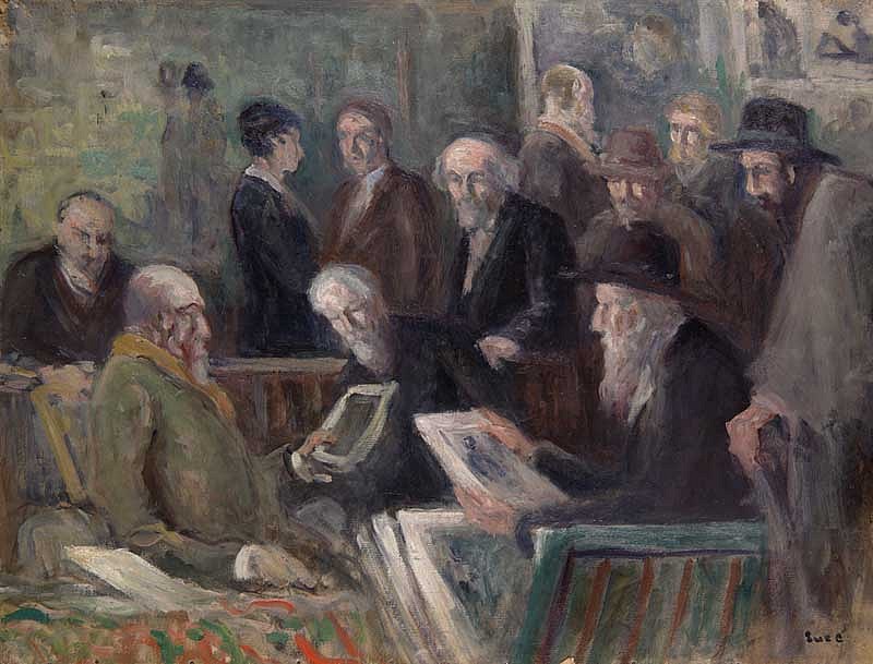 Maximilien Luce, Reunion d'Artistes
Original Oil on Canvas, 18 1/8 x 24 inches