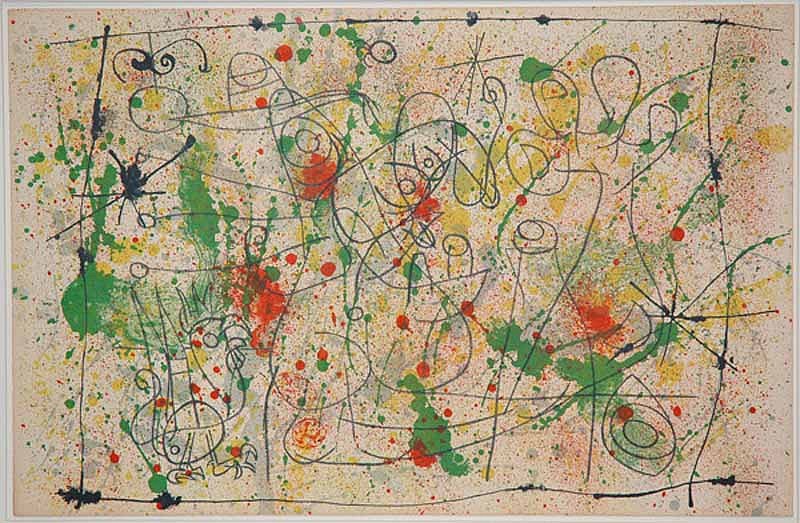 Joan Miró, I. Ubu Roi: Frontispiece, Naissance d'Ubu, 1966
Lithograph, 16 1/2 x 25 3/8 inches