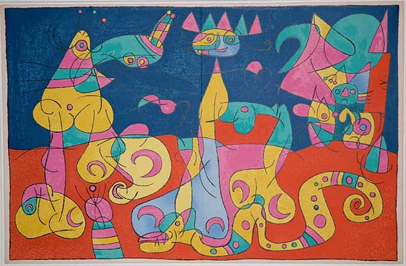 Joan Miró, IV. Ubu Roi: La Revue, 1966
Lithograph, 16 1/2 x 25 3/8 inches