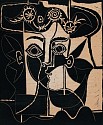 Pablo Picasso, Grande Tíªte de Femme au Chapeau Orné
1962, Linoleum Cut Printed in Colors