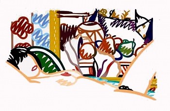 Tom Wesselmann -&nbsp;Tom Wesselmann Monica with Cezanne