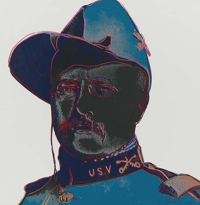 Andy Warhol, Teddy Roosevelt, 1986
Screenprint on Lenox Museum Board, 36 x 36 inches