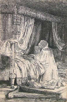 Rembrandt van Rijn -&nbsp;Rembrandt van Rijn David in Prayer