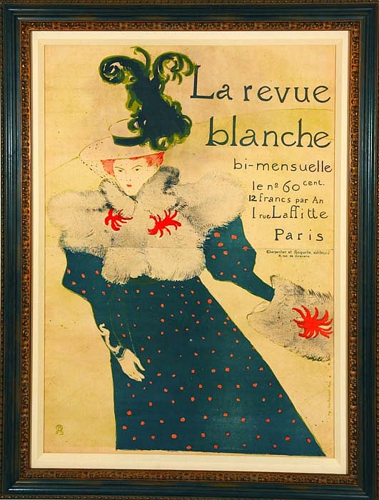 Henri de Toulouse-Lautrec, La Revue Blanche, ca. 1895
Original Lithograph Printed in Four Colors, 49 3/8 x 35 7/8 inches