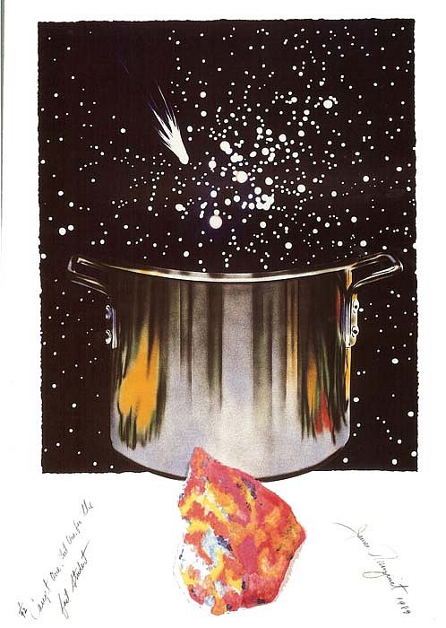 James Rosenquist, Caught One Lost One for the Fast Student or Star Catcher, 1988 - 1989
Colored, Pressed Paper Pulp, 54 1/2 x 38 inches