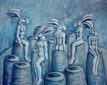 Work:&nbsp;Sophie Ryder Lady-Hares Underwater