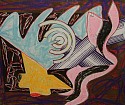 Frank Stella, A Hungry Cat Ate up a Goat
1984, Silkscreen, Lithograph, Linoleum Block